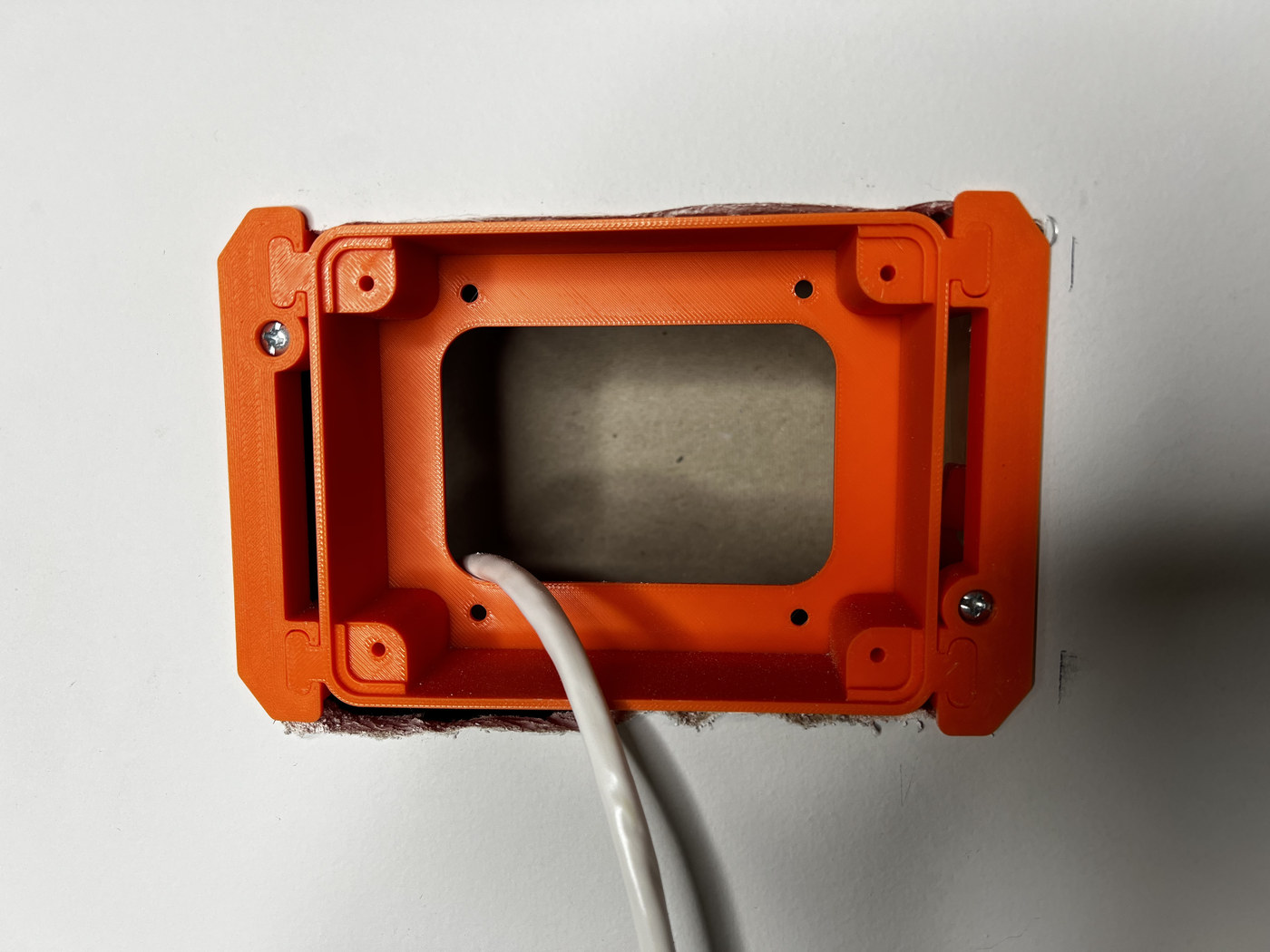 Wall-mounted enclosure ready for the Inverter View display
